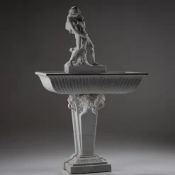 Pamono Marble Wall Fountain with Satyr, 19th Century><noscript><img width=