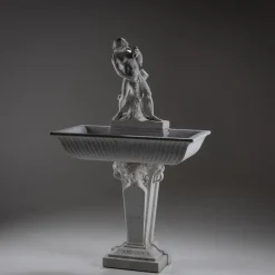 Pamono Marble Wall Fountain with Satyr, 19th Century><noscript><img width=