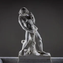 Pamono Marble Wall Fountain with Satyr, 19th Century><noscript><img width=