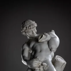 Pamono Marble Wall Fountain with Satyr, 19th Century><noscript><img width=