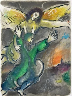 New Pamono Marc Chagall, And Moses beheld all the worke, and beholde, they had done it as the Lorde had commanded..., 1966, Lithograph