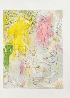 Pamono Marc Chagall, Daphnis et Chloé, Planche XXIII (Trial Proof), 1961, Lithograph><noscript><img width=