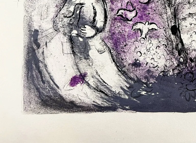 Pamono Marc Chagall, Daphnis et Chloé, Planche XXVI, 1961, Lithograph> Abstraction