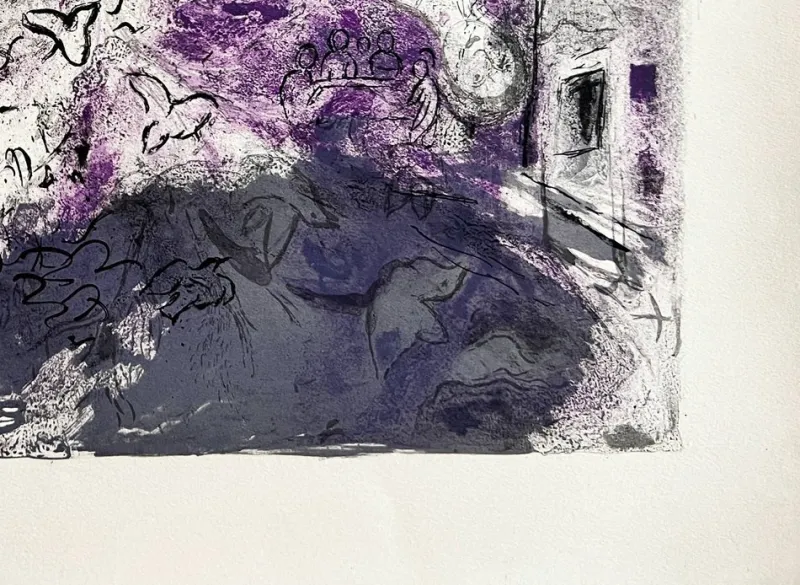 Pamono Marc Chagall, Daphnis et Chloé, Planche XXVI, 1961, Lithograph> Abstraction