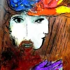 Pamono Marc Chagall, Double Portrait, 1956, Original Lithograph> Mid-Century