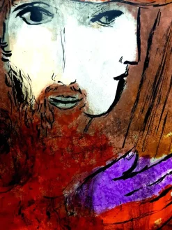 Pamono Marc Chagall, Double Portrait, 1956, Original Lithograph><noscript><img width=