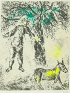 Outlet Pamono Marc Chagall, End of Absalom, 1952, Lithograph