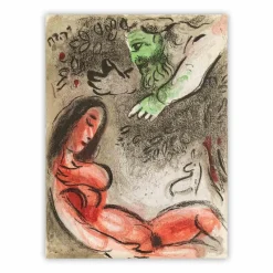 Hot Pamono Marc Chagall, Eve Cursed by God, Lithograph, 1960