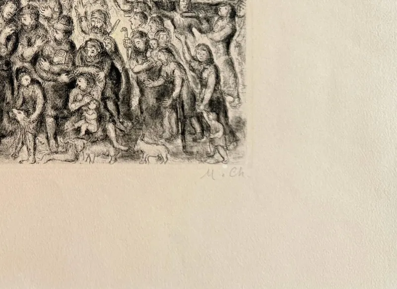 Pamono Marc Chagall, Exodus from Egypt, 1956, Etching and Watercolour> Prints & Multiples