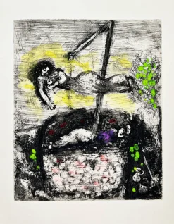 Pamono Marc Chagall, La Fortune et le Jeune Enfant, 1954, Etching> Prints & Multiples