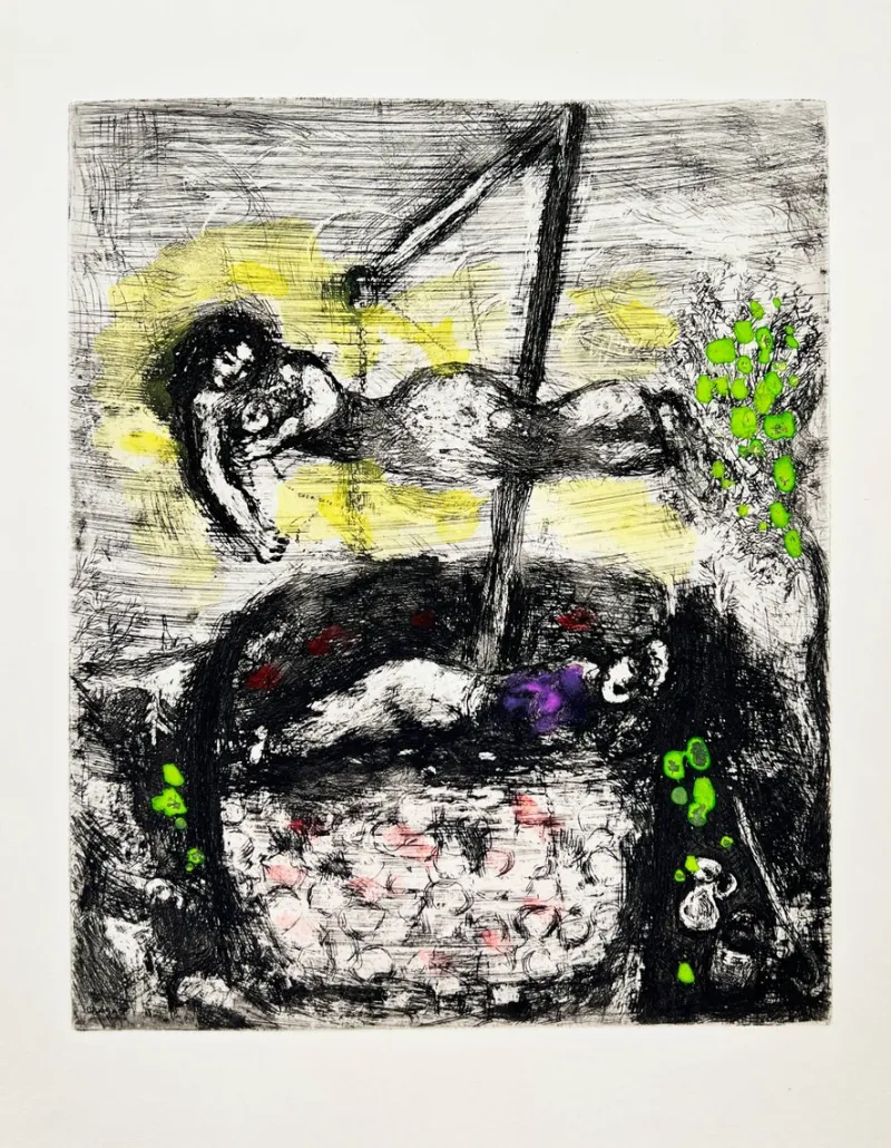 Pamono Marc Chagall, La Fortune et le Jeune Enfant, 1954, Etching> Prints & Multiples