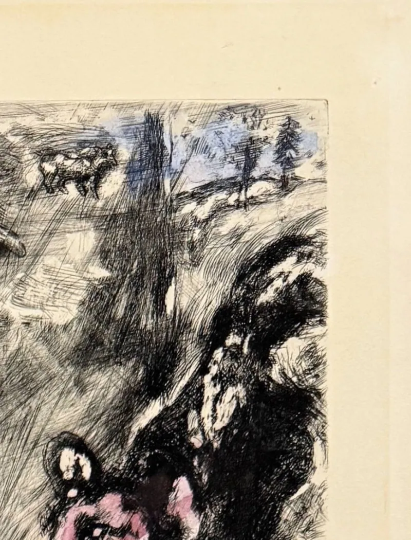 Pamono Marc Chagall, La Lice et sa compagne, 1954, Etching> Prints & Multiples