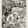 Pamono Marc Chagall, La Rieur et Les Poissons, 1954, Etching> Prints & Multiples