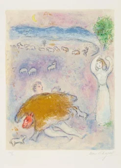 Pamono Marc Chagall, La Ruse de Dorcon from Daphnis et Chloé, 1961, Lithograph