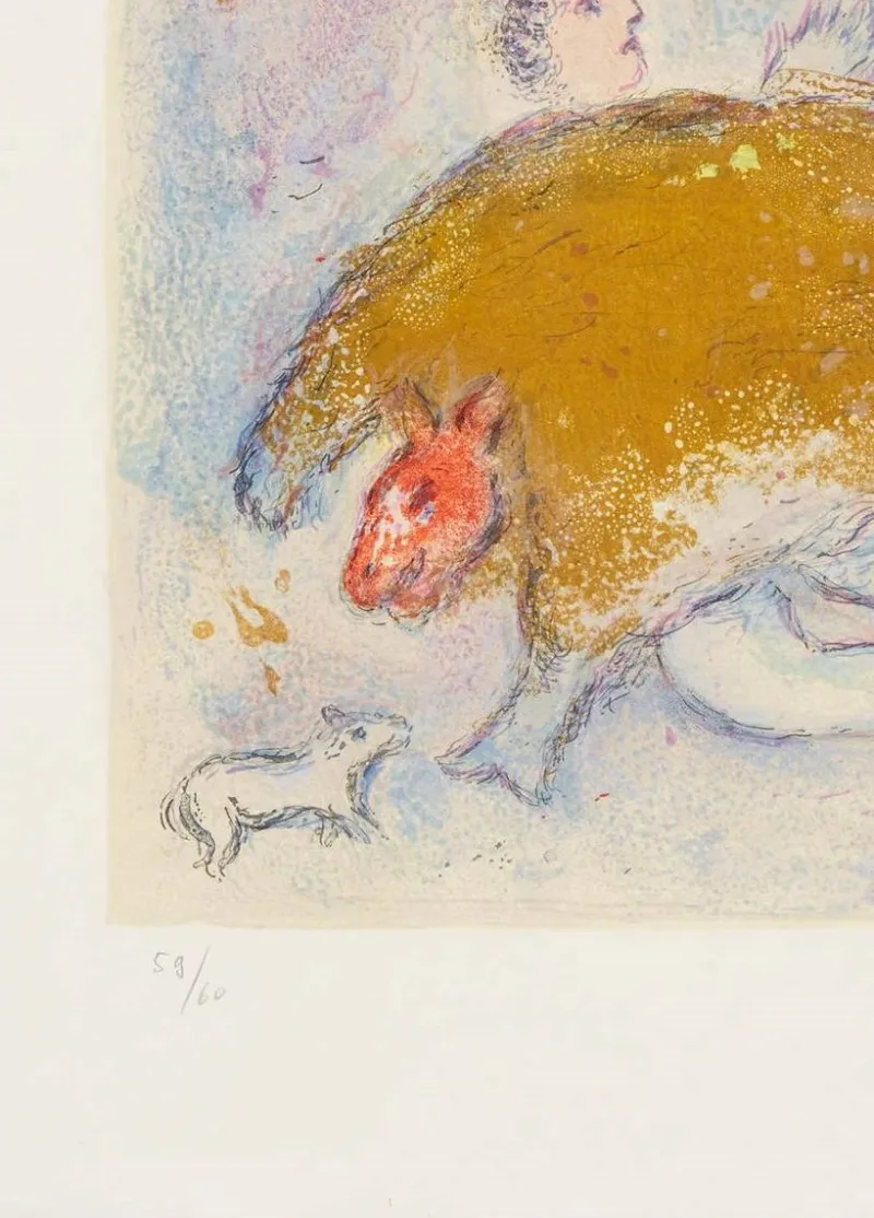 Pamono Marc Chagall, La Ruse de Dorcon from Daphnis et Chloé, 1961, Lithograph
