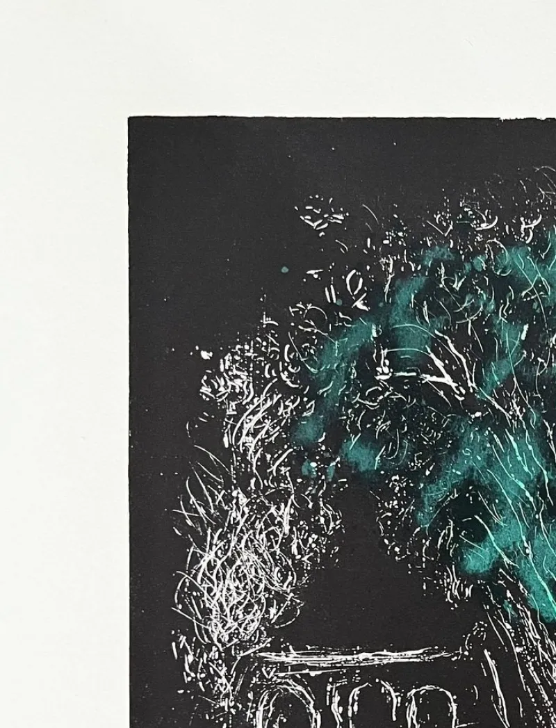 Pamono Marc Chagall, L'Arbre Vert aux Amoureux, 1980, Lithograph