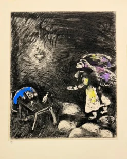 Pamono Marc Chagall, L'Ivrogne et sa Femme, 1954, Etching> Prints & Multiples