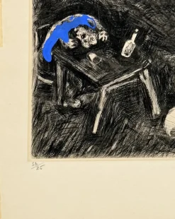 Pamono Marc Chagall, L'Ivrogne et sa Femme, 1954, Etching> Prints & Multiples