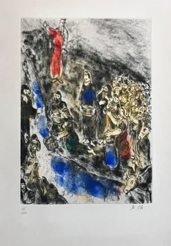 Discount Pamono Marc Chagall, Moïse fait jaillir leau du rocher, 1952, Lithograph