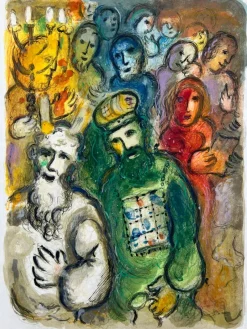 Pamono Marc Chagall, So went Moses and Aaron, and gathered all the Elders of the children of Israel, 1966, Lithograph> Contemporary|Abstraction