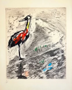 Clearance Pamono Marc Chagall, The Heron, 1954, Etching
