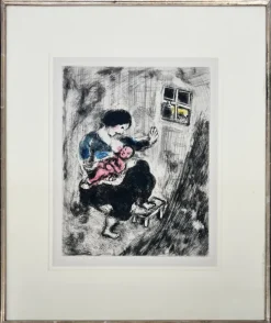 Pamono Marc Chagall, The Wolf, the Mother, and the Child, 1954, Etching> Prints & Multiples