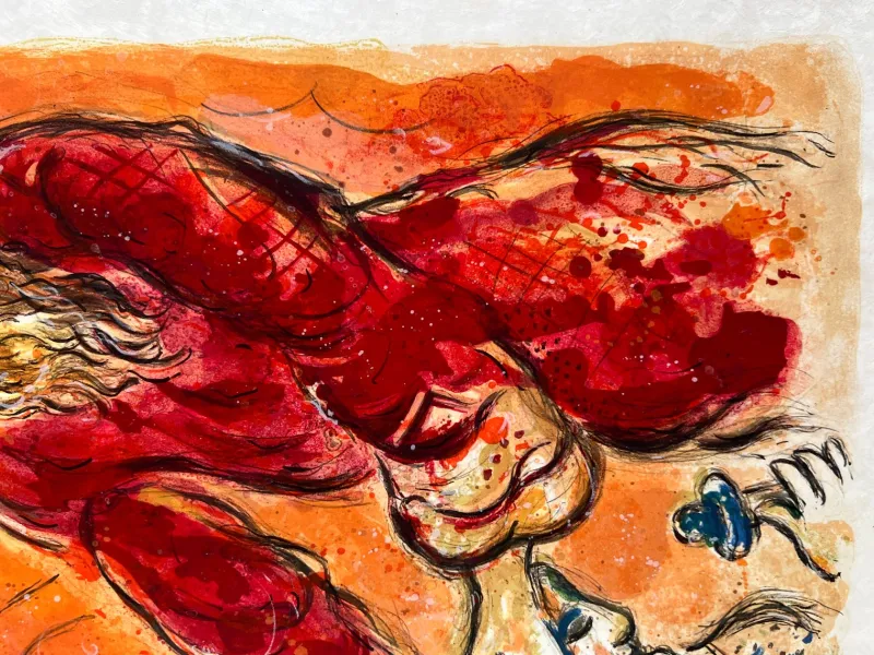 Pamono Marc Chagall, Then came Amalek and fought with Israel in Rephidim..., 1966, Lithograph> Abstraction|Prints & Multiples