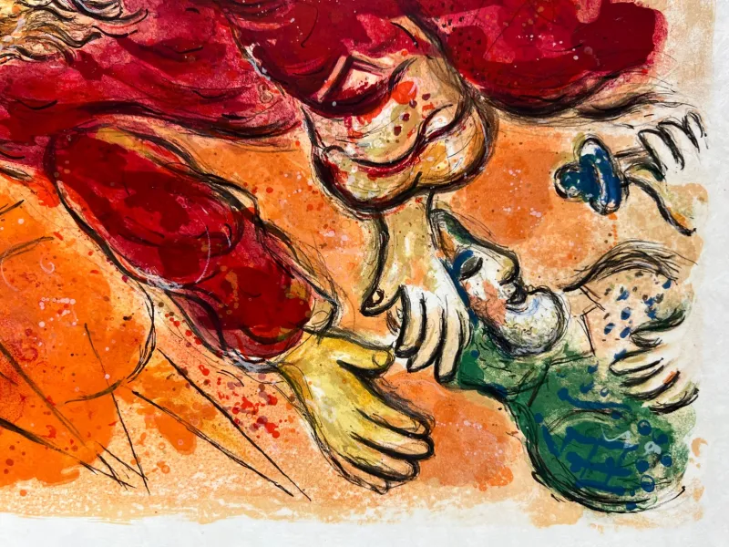 Pamono Marc Chagall, Then came Amalek and fought with Israel in Rephidim..., 1966, Lithograph> Abstraction|Prints & Multiples