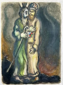 New Pamono Marc Chagall, Then the Lorde sayde unto Aaron, 'Goe meete Moses in the wilderness.'..., 1966, Lithograph