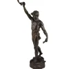 Sale Pamono Marcel Debut, Sculpture of Aladdin and the Magic Lamp, Bronze