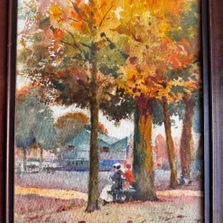 Pamono Marcel Guérin, Cours Saint-Pierre in Nantes, Watercolor on Paper, Framed><noscript><img width=