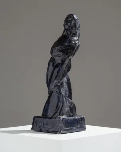 Pamono Marcel Wolfers, Mermaid Sculpture, 1920s-1940s, Blue Ceramic> Sculpture