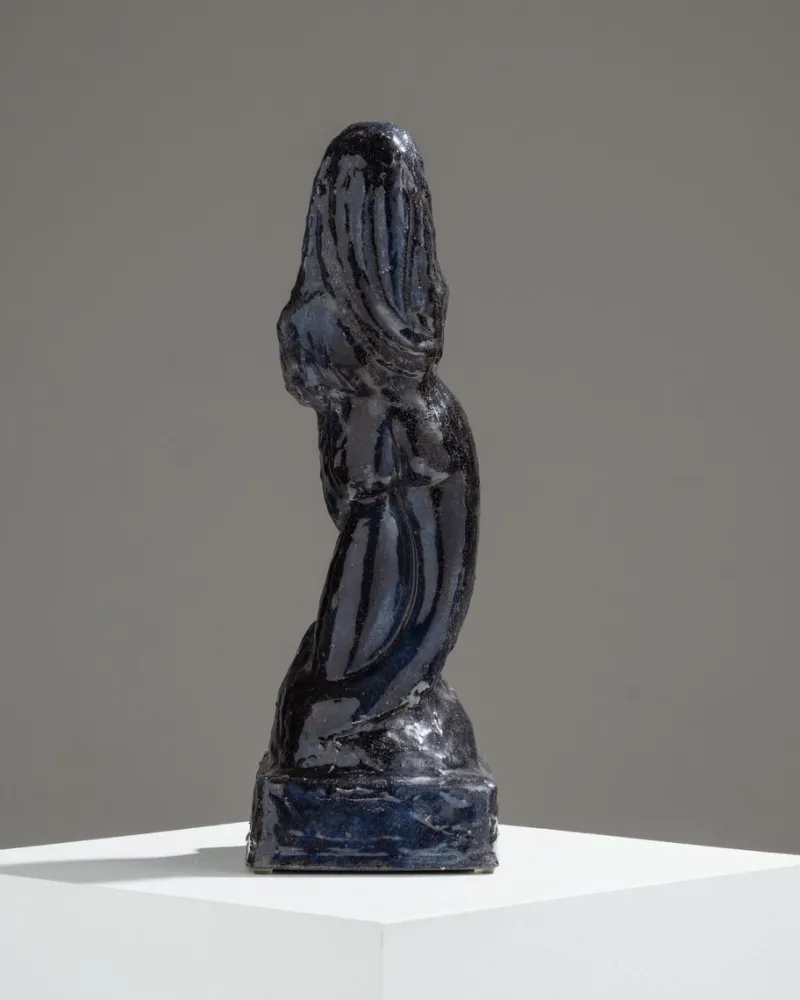 Pamono Marcel Wolfers, Mermaid Sculpture, 1920s-1940s, Blue Ceramic> Sculpture