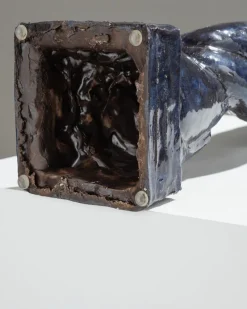 Pamono Marcel Wolfers, Mermaid Sculpture, 1920s-1940s, Blue Ceramic><noscript><img width=