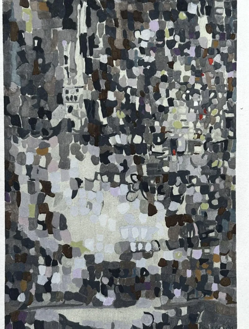 New Pamono Maria Vieira Da Silva, Composition, 1956, Stencil
