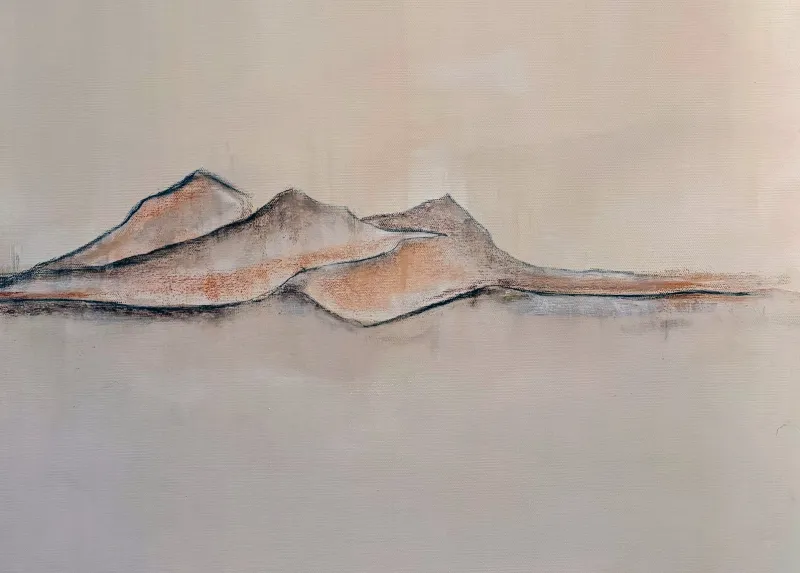 Pamono Marilina Marchica, Abstract Landscape, Oil on Canvas> Minimalist