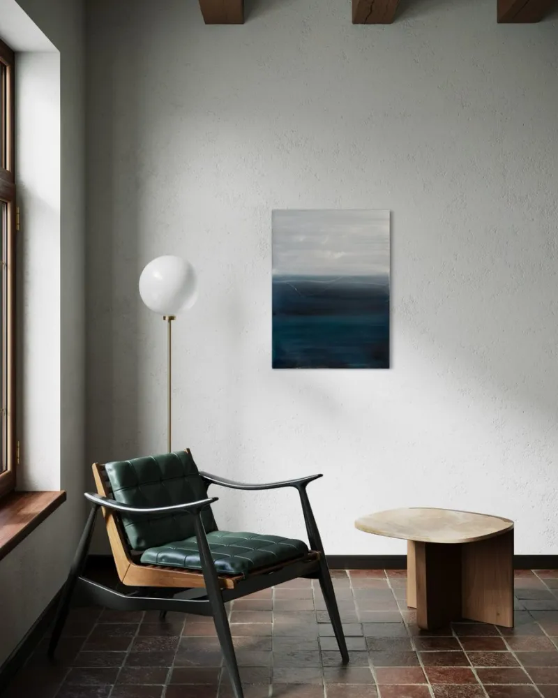 Online Pamono Marilina Marchica, Blue Landscape, Oil Paint on Canvas, Oil on Canvas