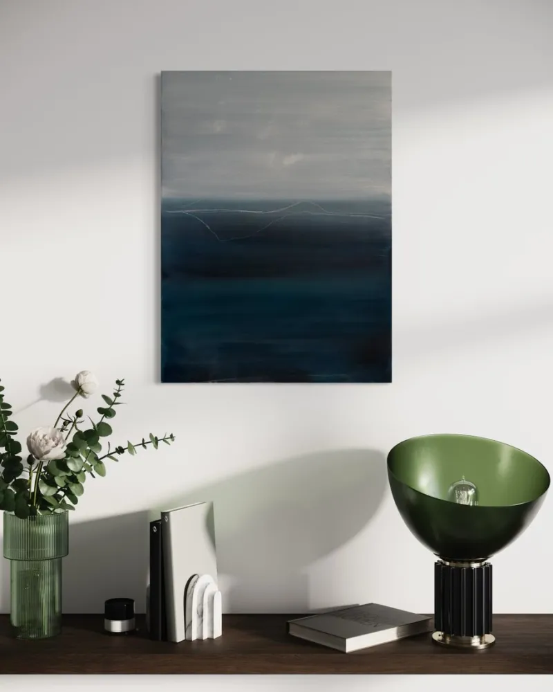 Online Pamono Marilina Marchica, Blue Landscape, Oil Paint on Canvas, Oil on Canvas
