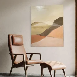 Pamono Marilina Marchica, Geometric Landscape, Original Oil Painting> Minimalist