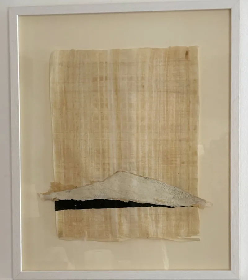 Hot Pamono Marilina Marchica, Paperlandscape, Collage on Papyrus