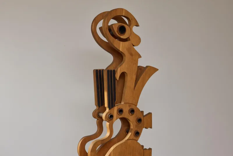 Pamono Mario Giovanetti, The Electronic Man, 1970, Metal & Oak> Sculpture