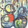 Pamono Mario Salmaso, Mediterranean People, 1960s, Oil on Canvas> Abstraction|Painting