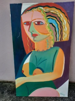 Pamono Mario Salmaso, The Astrologer, 1980, Oil on Canvas> Painting