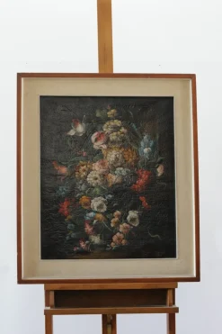Best Pamono Mariolino da Caravaggio, Flowers, 1970, Oil on Canvas, Framed