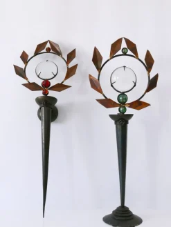 Pamono Mark Brazier-Jones Candleholders Model Olympia by Mark Brazier-Jones, 1990s, Set of 2> Candleholders