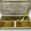Hot Pamono Marly Gold-Plated Dessert Service from Christofle, 1950s, Set of 26