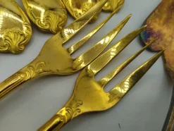 Hot Pamono Marly Gold-Plated Dessert Service from Christofle, 1950s, Set of 26