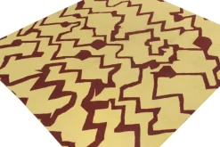 Best Pamono Maroon Geometric Pattern Rug from R&K Principal Jahanshah Nazmiyal