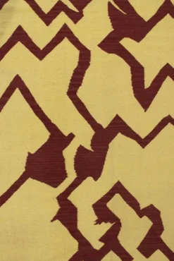 Best Pamono Maroon Geometric Pattern Rug from R&K Principal Jahanshah Nazmiyal