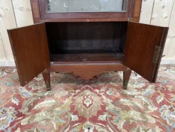 Pamono Marquetry Display Case in Wood><noscript><img width=